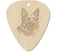 7 x 'German Shepherd Portrait' Guitar Picks/Pendants (GP00034389)