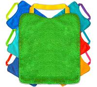 7 x Large 100% Cotton Terry Baby Bibs for Nursery Waterproof Baby Bibs with Elastic Rubber Bibs ALEGRIA Marfrand Waterproof Terry Bib, Joy