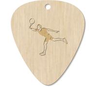 7 x 'Man Playing Tennis' Guitar Picks/Pendants (GP00033273)