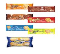 7 x Mixed Hilss Orange, Chocolate, Coconut, Chocolate Orange, Digestive, Lemon & Plain Shorties Creams Biscuits 150g