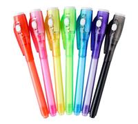 7 x secret pens with UV light, magic pen children, UV pen, invisible writing, secret pen children, readable by light, giveaways children's birthday party favours, Easter gifts, children's birthday