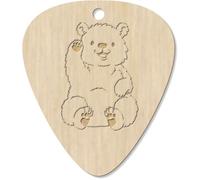 7 x 'Waving Grizzly Bear' Guitar Picks/Pendants (GP00034166)