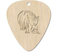 7 x 'Wild Boar' Guitar Picks/Pendants (GP00019535)