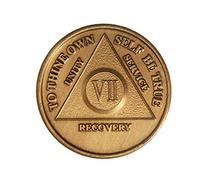 7 Year Bronze AA (Alcoholics Anonymous) - Sober / Sobriety / Birthday / Anniversary / Recovery / Medallion / Coin / Chip