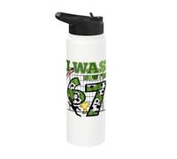 7 Year Old Birthday Soccer I was 6 Now I'm 7 Stainless Steel Insulated Water Bottle