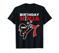 7 Year Old Ninja Birthday Party - Kids Birthday Ninja Shirt T-Shirt