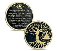 7 Year Sobriety Chip Tree of Life Sobriety Coin AA Coins and Medallions Sobriety Gifts for Men Women Sobriety Achievement Affirmation Token