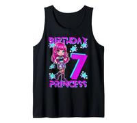7 Years Old Birthday Korean Music Kids 7th Birthday Girls Tank Top
