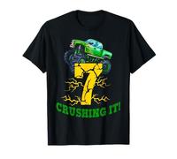 7 Years Old Boys Crushing It Monster Truck 7th Birthday Boy T-Shirt