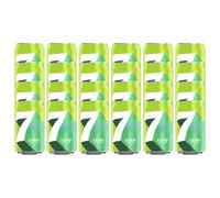 7 ZERO SUGAR Lemon and Lime Flavoured Fizzy Soft Drink with Sweetners Carbonated Soda Free From Artificial Colours 330ml Cans Low in Calories and No Caffeine Recyclable (Pack of 24)