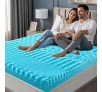 7 Zone PU Foam Mattress Topper 10cm Thickness, Orthopedic Foam & Cooling Bed Mattres Topper for Back Pain Relief, Breathable Pressure Relief Mattress Enhancer Pad (10 cm Thickness, King)