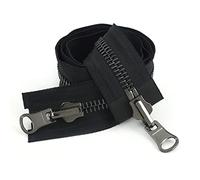 70-100 cm 5# 8# Metal Double Sided Zippers Open End Two Way Rotary Slider Zip for Jacket Clothes DIY Sewing Accessories