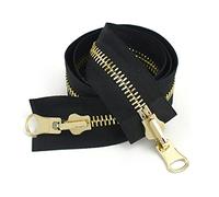 70-100 cm 5# 8# Metal Double Sided Zippers Open End Two Way Rotary Slider Zip for Jacket Clothes DIY Sewing Accessories