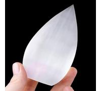 70-100g 1pc Selenite Flame Shaped Gypsum White Crafts Stone Ornament and Home Decoration