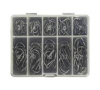 70/100pcs Carbon Steel Barbed Wire Fishing Hook Eye Replacement Circle Metal Fishing Tackle Easy to Use Carbon Steel Eyes Fish Hook