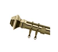 (70-120 cm (28" - 48" In), Lamp Antique Brass) Extendable Curtain Pole Rod 28mm Heavy Duty Metal