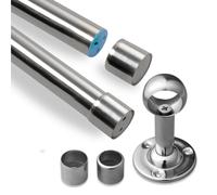 (70-123cm) EXTENDABLE STAINLESS STEEL WARDROBE RAIL