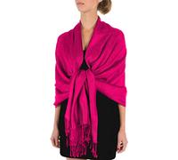 70-30Pash Soft Pashmina Feel Varied Paisley Design Shawl/Wrap/Stole - Fuschia