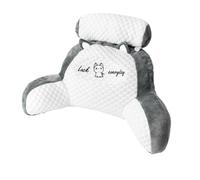 70×50×25cm Extra Large 2 In 1 Reading Pillow with Neck Arm Back Support, Cuddle Cushion Backrest Rest Pillow for Bed Sitting Reading Sofa Bedside Gaming Relaxing Watching TV (Gray, X Large)