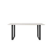 70/70 Dining Table 170x85 White Laminate/ Black