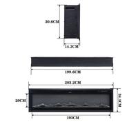 70/80 Inch Electric Fireplace with Remote 9 Flame Colours Freestanding Fireplaces