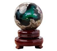 70~80mm,with Wood Stand,Gemstone Decorative Orbs Reiki Energy Healing Crystal Stone Decor Ball(65~70mm)