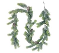 70.87Inch Christmas Norfolk Pine Garlands, Artificial Greenery Garland with Pinecones, Christmas Real Touch Winter Pine Garland for Table Mantle Wall Indoor Outdoor Xmas Decorations