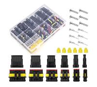 70 8pcs 1-6 Pins Hidden Waterproof Connectors 43 Sets Car Marine Seal Electrical Wire Connector Plug Truck Harness 30 0V 12A Kit(1004pcs)