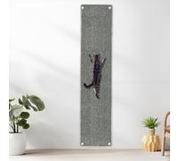 70.9"x 15.9" Thickened Extra Large Cat Wall Climbing Carpet, Cat Climbing Wall with 10pcs Fixed Nails for Indoor Cat Exercise,Cat Wall Scratcher,Wall Climbing Cat Carpet (Gray)