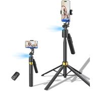 70" Auto Face Tracking Phone Tripod 360 Rotation,No App Required，Selfie Stick for iPhone w/Remote Control,Smart Shooting Stand for Vlog/TIK Tok Live Streaming YouTube Video Record
