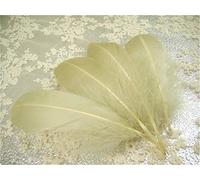 70 Colours Loose Goose Feathers for Millinery Hat Trimming Fascinators Craft Decorating Lamp Shades Costume Trim (Mushroom #79, 10 Pieces)