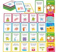 70 Conversation Cards,4 Category Mindful Talk for Students,Authentic & Meaningful Question Cards for Kids,Classroom Activity & Road Trip,Family Gathering-Improve Expression,Communication, Social Skill
