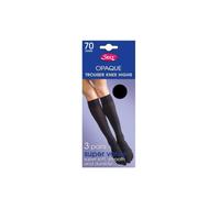 70 Denier Opaque Trouser Socks - 3 Pack - Durable, Comfortable, and Warm - 100% Nylon Knee Highs by Silky (UK, Alpha, One Size, Regular, Regular, 3, Natural)