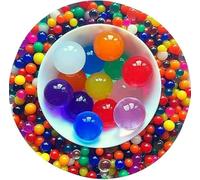 70 Giant Jumbo Water Beads Water Balls, Crystal, Non-Toxic Bio-degradable Aqua Hydrogel for Table Centrepiece, Vase Filler, Party Decoration, Weddings - Multi 4-7mm dry.