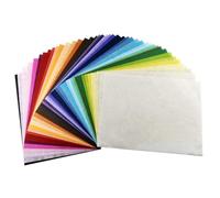 70 Handmade Mulberry Paper A4 Sheets Multi-Color Collection Decorative Craft Ideal for Wedding Invitations, Calligraphy, Drawing & Light Watercolor. (70 Thin Paper)