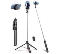 70 Inch Automatic Tripod, Auto-Open Phone Tripod Stand with Magnetic Remote Control, Extendable Selfie Stick, Travel Tripods with 1/4 Inch Screw, Compatible with iPhone 16 15 14, Android, Action