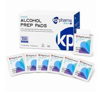 70% Isopropyl Alcohol Prep Pads - 100 Pack | Sterile, Lint-Free, Quick-Drying, Individually Wrapped Antiseptic Pre-Injection Alcohol Wipes | Medical-Grade Disinfection for Skin & Surface Cleaning