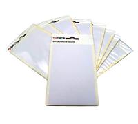 70 Large Sticky Address Labels - 80mm x 120mm - White - Easy Peel Self Adhesive Rectangular Stickers
