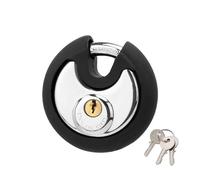 70 mm Stainless Steel Disc Lock, Outdoor Heavy Duty Discus Keyed Pad Padlock for Storage Unit, Waterproof Disc lockstitch with Rubber Bumper for Sheds,Gate and Fence