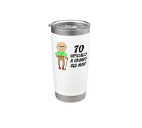 70 Officially Grumpy Old Man Over The Hill Funny Stainless Steel Insulated Tumbler