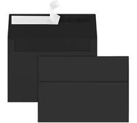 70 Pack A4 Envelopes, Black, 4x6 Photo Envelopes for Invitations, Self Seal for Weddings, Baby Showers, Photos, Postcards, Greeting Cards, Mailing
