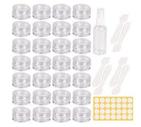 70 Pcs 5ml sample pots for cosmetics,cosmetic pots little pots with lids,mini lip balm pots empty cream pot,travel pots,cosmetic sample pots,clear sample pots,for creams storage cosmetic containers