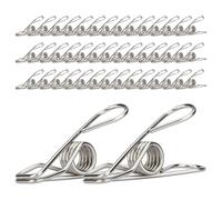 70 Pcs Metal Clothes Pegs for Washing Line, Stainless Steel Clothes Pegs Strong, Heavy Duty Laundry Pegss, Kitchen Office Home Towels Coat Socks Snack Bags Picture Paper Clips