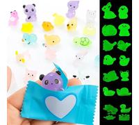 70 PCS Mini Resin Animals, Glow in The Dark Tiny Figures, Random Mini Animal Figures for Fairy Garden, Dollhouse, Aquarium Decor, DIY Crafts, Party Gifts, Cake Toppers