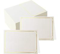 70 Pcs Place Cards Blank Fillable Banquet Seat Card with Gold Foil Frame, Place Cards for Table Setting, Escort Cards, Name Cards, Wedding Place Cards for Wedding, Table, Dinner Parties, 2.5" x 3.75"
