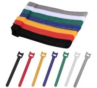 70 PCS Reusable 150x10mm Hook and Loop Nylon Straps for Headphones, Electronics, Desk Management, Home Office - 7 Colors