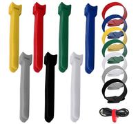 70 PCS Reusable Cable Ties Adjustable Cord Straps Multi Color Nylon Zip Tie Colorful Cable Straps Cord Tie Wraps Fastening Wire Ties for Hairdryer Straightener Cables Phone Computer Cables (150*12mm)