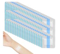 70 Pcs Waterproof Dressings for Wounds, 6x7 cm Adhesive With Cotton Absorbent Pad, Clear Plasters for Swimming Shower