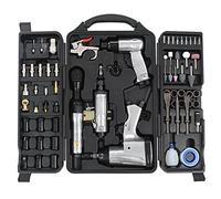 70 Piece Air Tool Kit with 1/2" Impact Wrench, 1/4" Die Grinder, 3/8" Ratchet Wrench, 150mm Air Hammer, Blow Gun, and Accessories, for Automotive Repair & Workshop Use