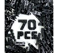 70 Piece Building Ball Joints Bulk, Black Plate Special 1x2 with 5.9mm End Cup and Towball, Compatible with Lego Parts and Pieces